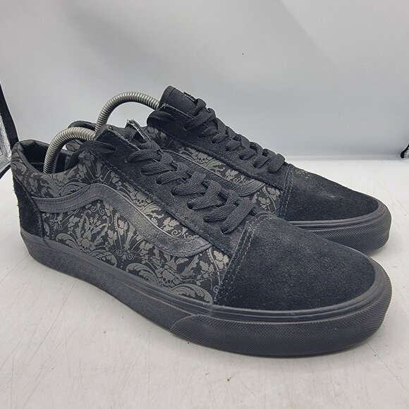 Vans Old Skool Skull Tapestry Mens 10 Black Raven Skate Shoes Casual Athletic - Picture 1 of 13